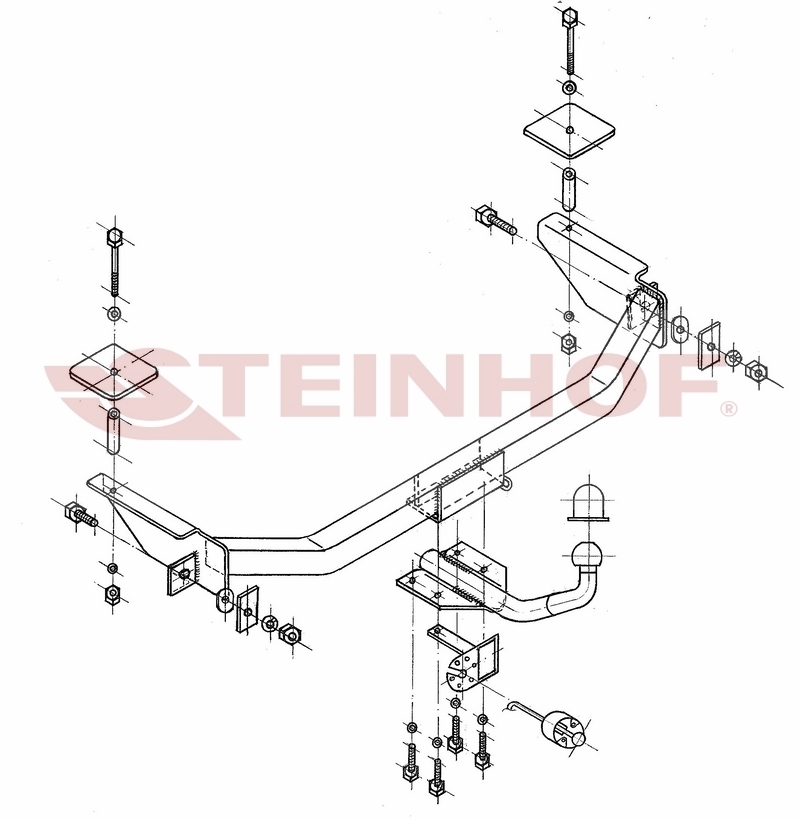 F-132 Vaste trekhaak Fiat Seicento Hatchback tussen bouwjaar 05/1998 en 2016