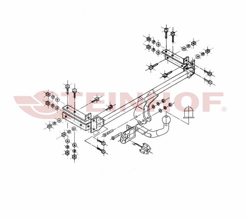 F-145/1 Vaste trekhaak Fiat Uno Hatchback tussen bouwjaar 1983 en 2002