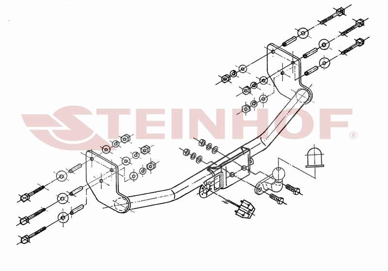 M-235 Vaste trekhaak Mercedes Vito Bestelwagen W638 tussen bouwjaar 03/1996 en 08/2003